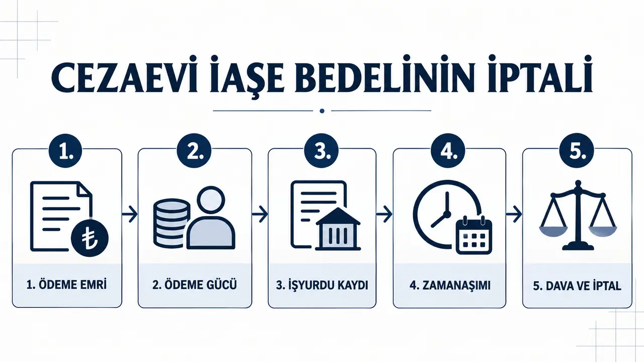 Cezaevi iaşe bedelinin iptali ve ödeme emrine itiraz süreci