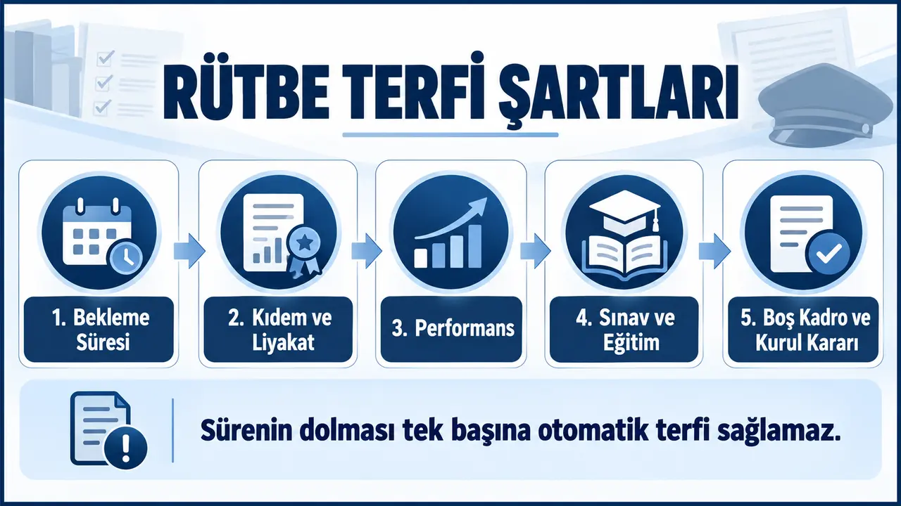 Emniyet rütbe terfi şartları, kıdem, liyakat, performans ve kurul kararı