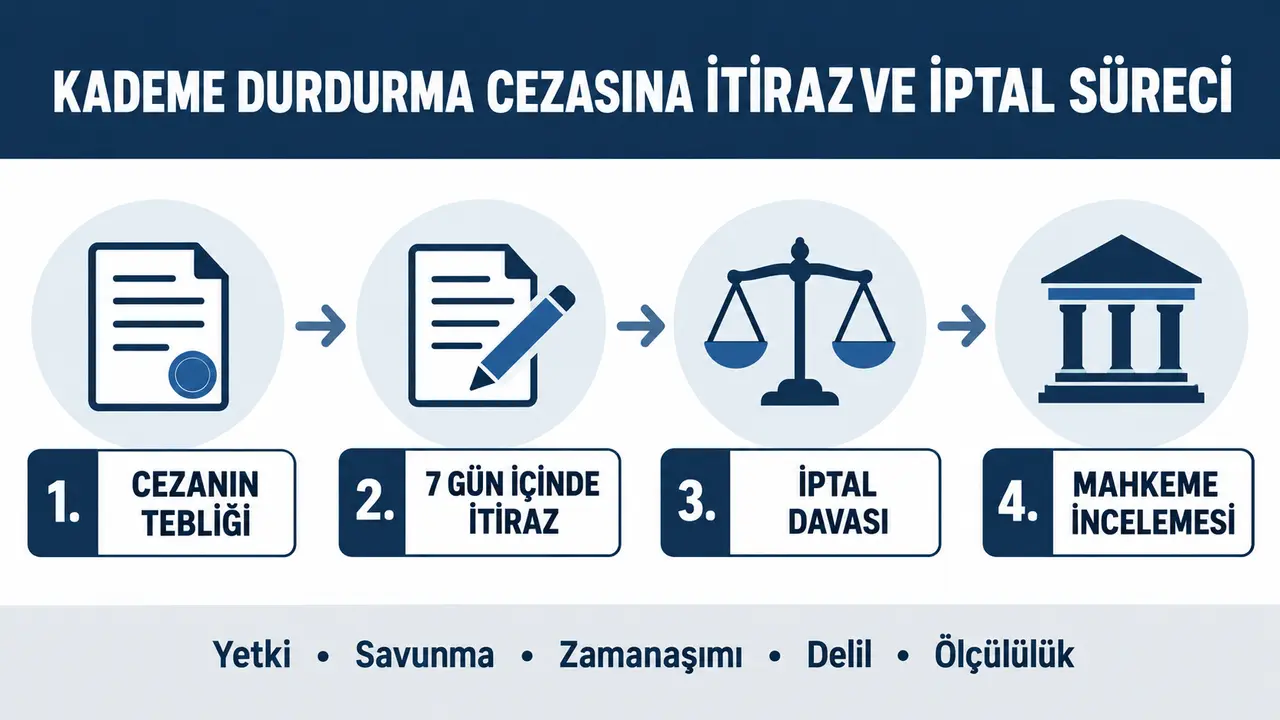 Kademe İlerlemesinin Durdurulması Cezası İptali 2 Kademe durdurma cezasına itiraz ve iptal davası süreci
