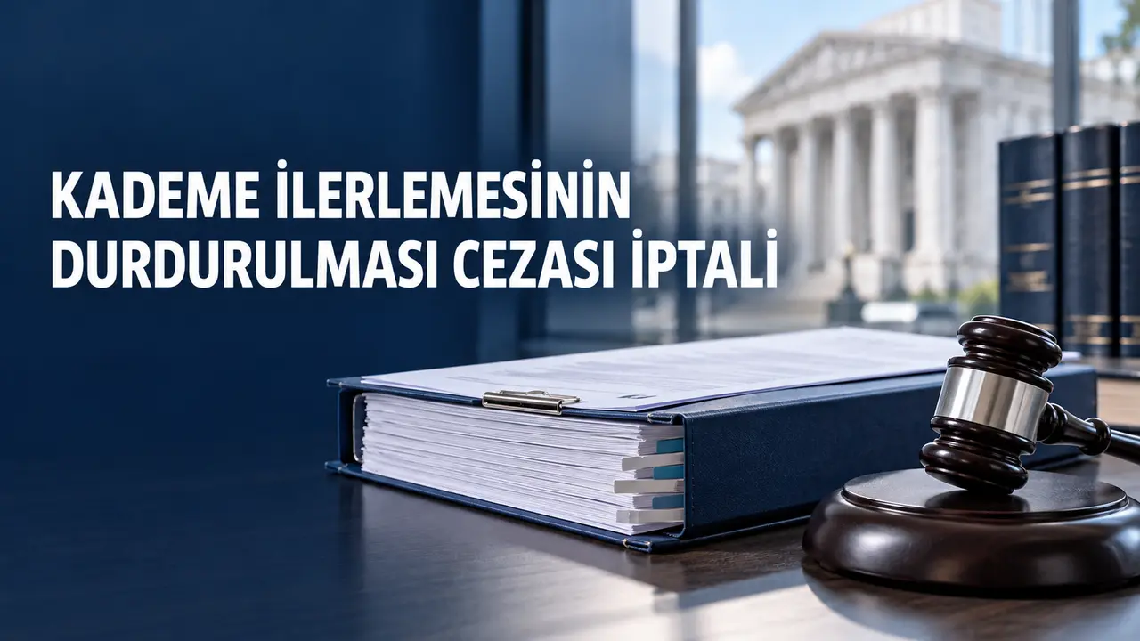 Kademe İlerlemesinin Durdurulması Cezası İptali 1 Kademe ilerlemesinin durdurulması cezası iptali
