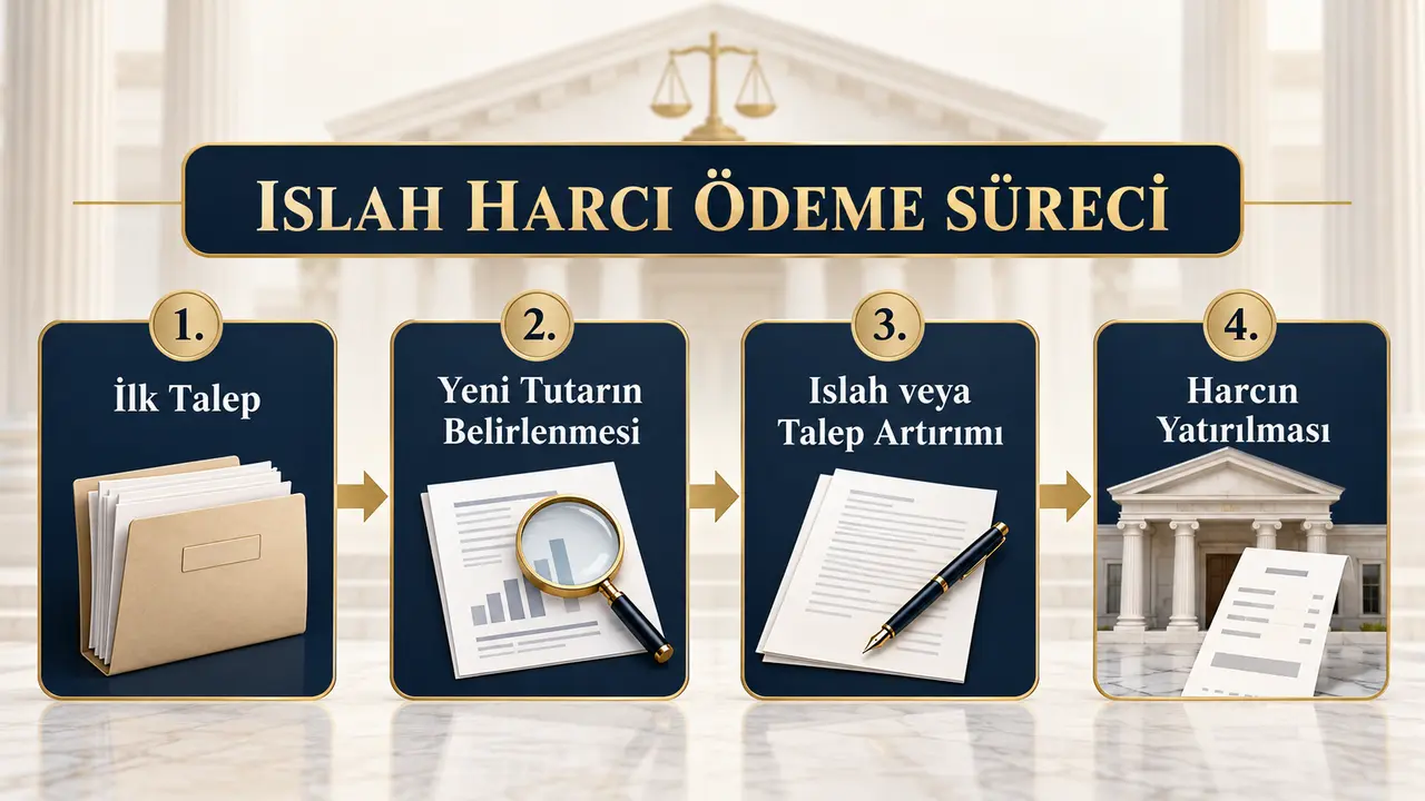 Islah harcı ödeme süreci ve talep artırımı aşamaları