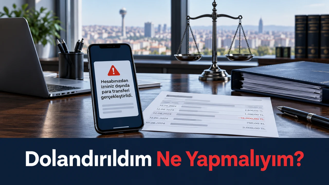 Dolandırıldım Ne Yapmalıyım? Para Nasıl Geri Alınır? 1 Dolandırıldım ne yapmalıyım, banka bildirimi ve hukuki başvuru yolları